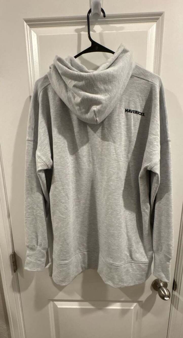 Authentic Nebraska Omaha Maverick Hoodie Size L Grey Cotton Blend Pullover - Picture 6 of 7